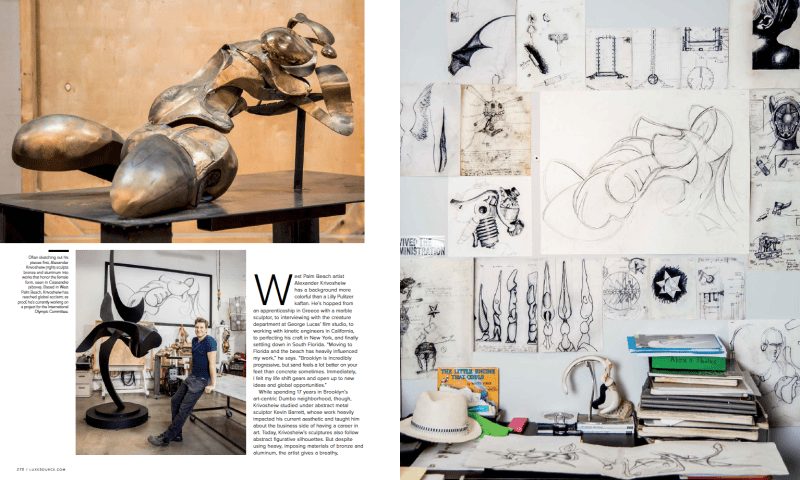 portrait-photography-of-metal-sculptor-Alexander-Krivoshiew-with-sketches-for-Luxe-magazine