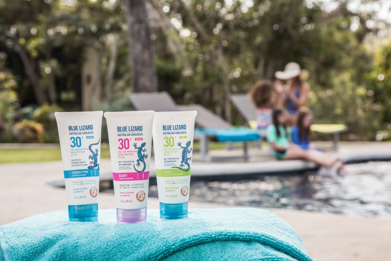 photo of Blue Lizard Sunscreen poolside