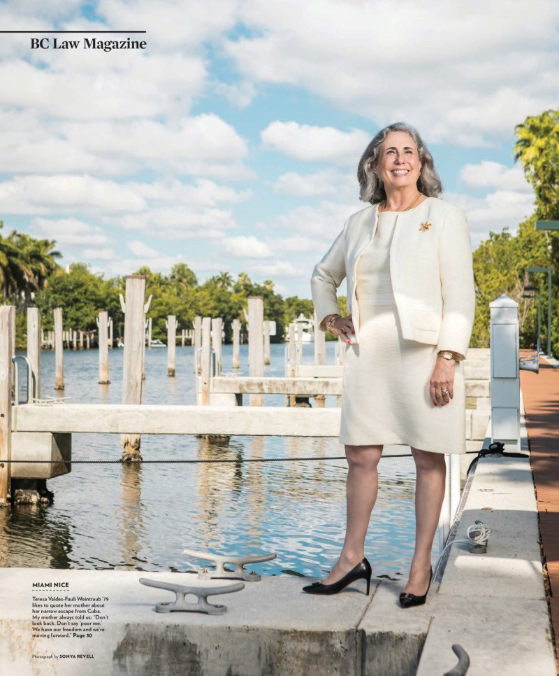 portrait photography of Teresa Weintraub standing on a dock