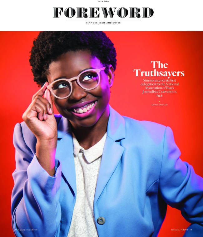 portrait photography of Lennox Orion, a member of the Simmons University Delegation